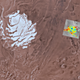 A mosaic image of the region where the presumed water is. Blue represents water.
